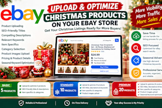 upload and optimize christmas product on your ebay store
