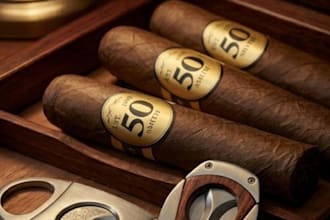 do a premium cigar band, logo, label and cigar box design