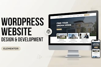 design and develop a wordpress website with elementor