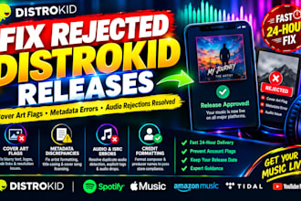 fix rejected distrokid release metadata artwork and audio errors