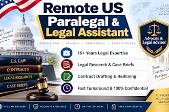 be your remote US paralegal and legal assistant