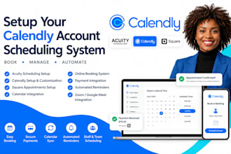 set up acuity, scheduling, square, booking appointments, calendly integration