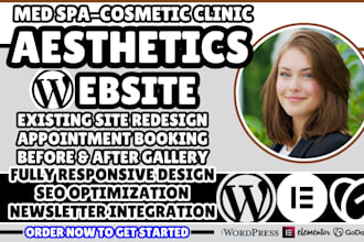 medical aesthetics website, aesthetic clinic website, med spa, cosmetic website