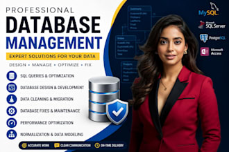 design, optimize and manage mysql and sql server