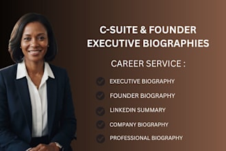 write compelling executive biography