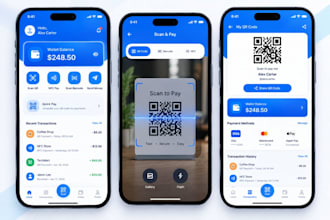 develop qr code payment app, nfc payment app, barcode scanning app, qr code app