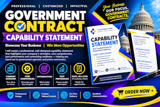 create a professional government contract capability statement