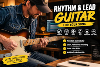 record rhythm and lead guitar for your song in any genre