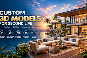 create custom 3d game models for second life
