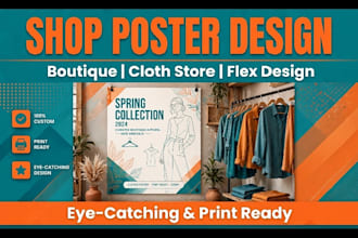 design shop poster boutique cloth store flex design