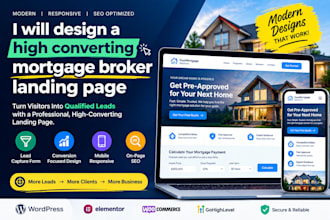 design high converting mortgage broker landing page
