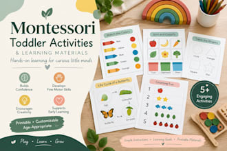 create montessori toddler activities and learning materials