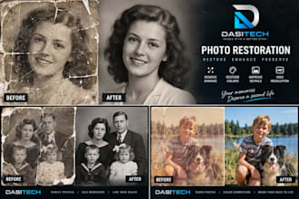 restore enhance and repair your old or damaged photos