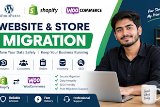 wordpress shopify migration woocommerce product orders inventory customers seo