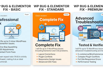 wordpress bugs, elementor issues and responsive errors