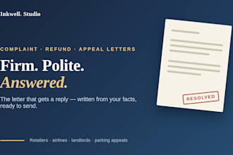 write a firm, professional complaint or dispute letter that gets a response