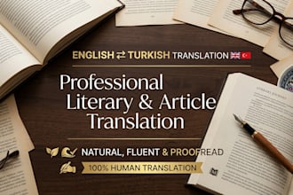 provide natural and fluent english to turkish translation