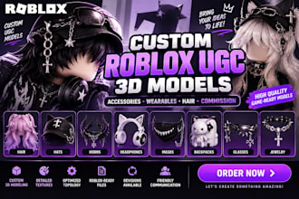 model roblox ugc 3d model accessories wearable roblox hair roblox commission