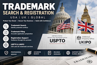 search trademark in uspto register trademark in US, UK