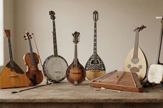 record balalaika fiddle mandolin banjo bouzouki dulcimer oud shamisen