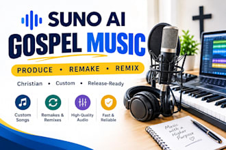 produce remake or remix christian gospel suno ai music into release ready track
