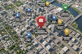 create a business location map office map and store locator design