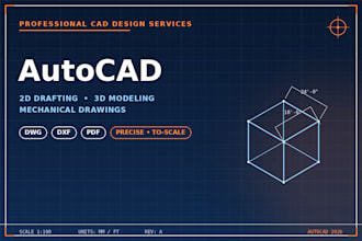do autocad 2d drafting, 3d modeling, mechanical mechanical and floor plan design