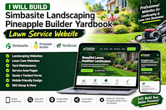 build simbasite landscaping pineapple builder yardbook lawn service website