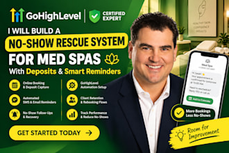 build gohighlevel no show rescue system for med spas with deposits and reminder