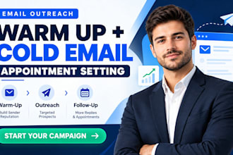 warm up your email domaining manage cold email outreach for appointments setting