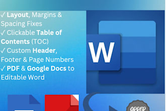 do ms word formatting and document editing professionally