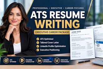write an ats optimized professional resume or CV, linkedin optimization, bio