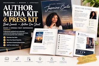design a professional media kit, press kit, epk, artist or influence brand kit