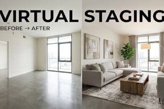stage vacant rooms with realistic furniture for better property listings