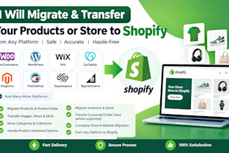 migrate clone woocommerce wordpress to shopify wix godaddy to shopify migration