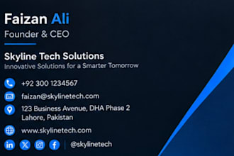design a professional modern business card