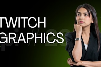 design a custom twitch overlay, logo and complete stream graphics