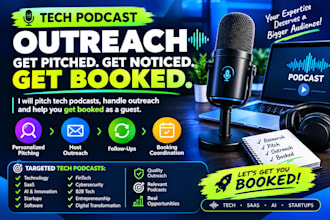pitch tech podcasts and secure podcast guest booking opportunities