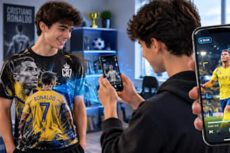 create an interactive ar t shirt with webar animation