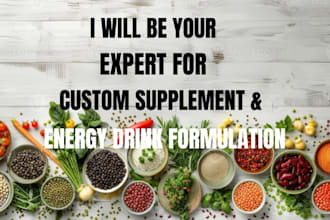 formulate custom supplements, nutrition products and energy drinks