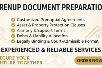 write your prenuptial agreement fast, custom and legally sound