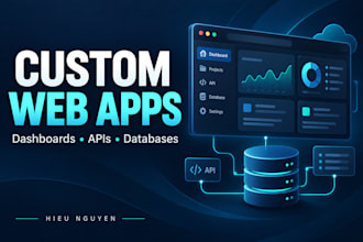 develop a custom web application with apis and database integration
