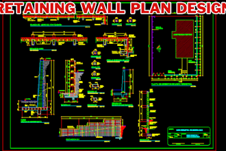 do retaining wall plan, bridges, box and pipe culverts drafting