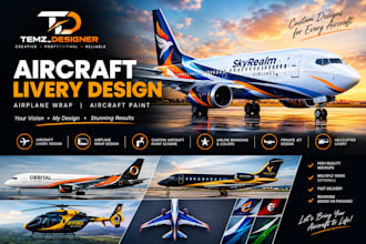 design aircraft livery, aeroplane wrap and airplane paint