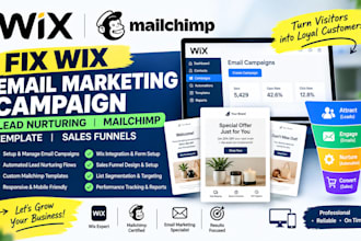 fix wix email marketing campaign lead nurturing mailchimp template sales funnels