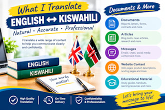 translate english to kiswahili and kiswahili to english