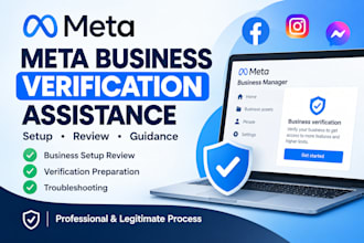 help with meta business verification and setup