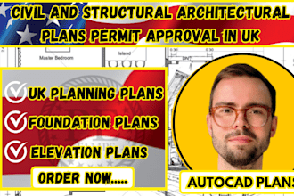 create UK planning drawings, house plans, floor plans, site plans and elevations