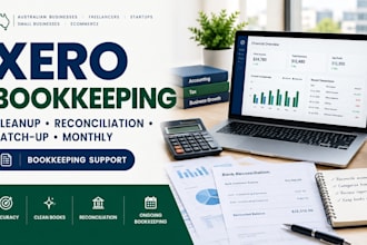 xero bookkeeping, cleanup, bank reconciliation, catchup, monthly bookkeeping