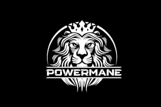make distinctive lion crown logo featuring power mane